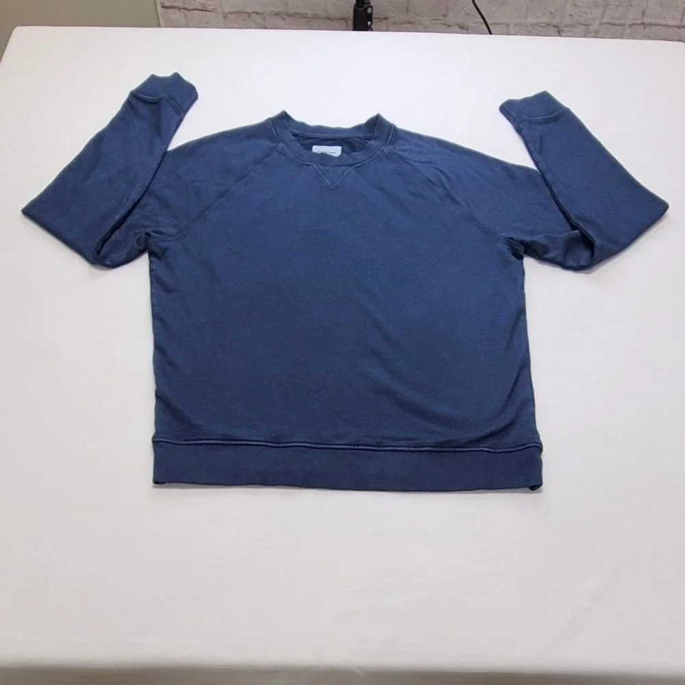 Goodfellow & Co Mens Vintage French Terry Crewneck Sweatshirt Navy Blue Medium